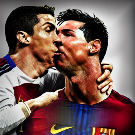 messi cr7 kiss